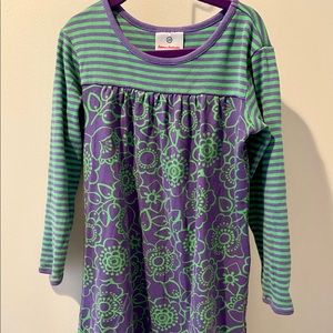 Hanna Anderssen green & purple dress